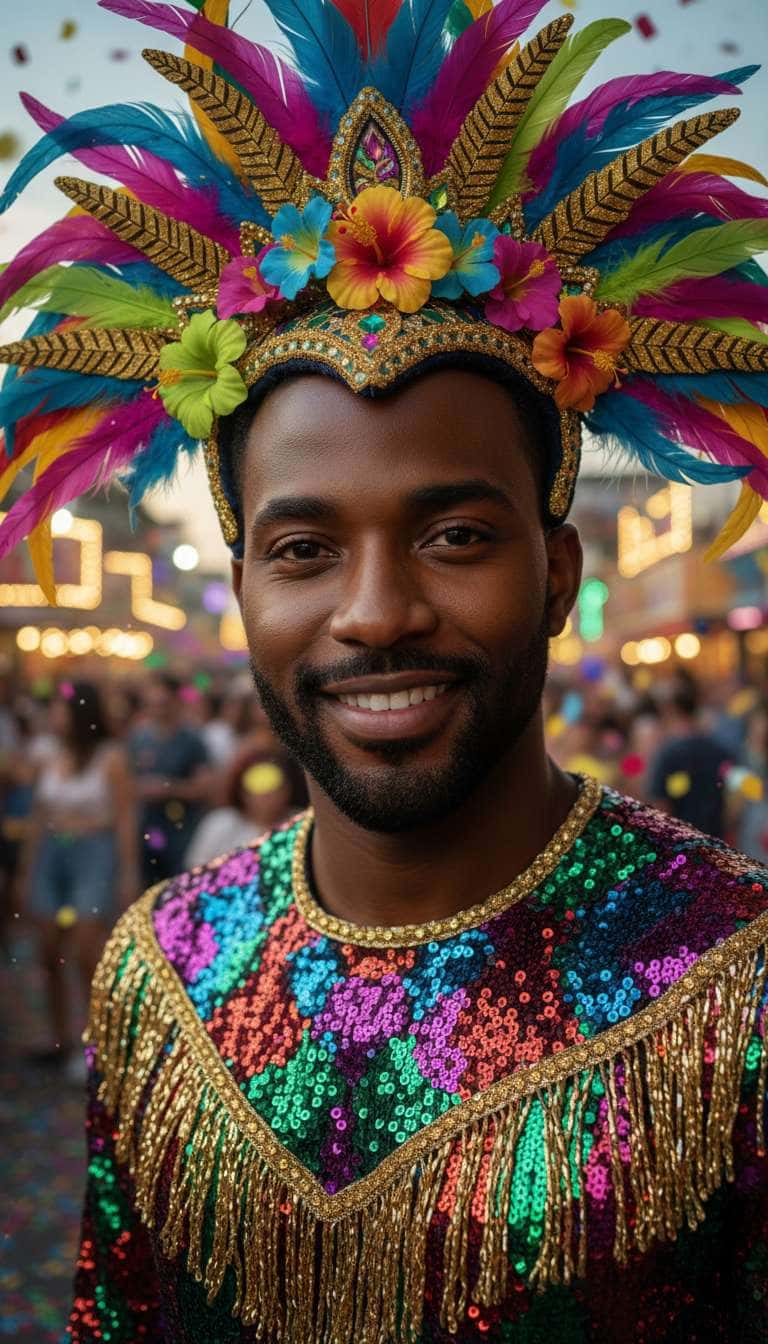 Carnival Star - Latin Jazz Birthday Card