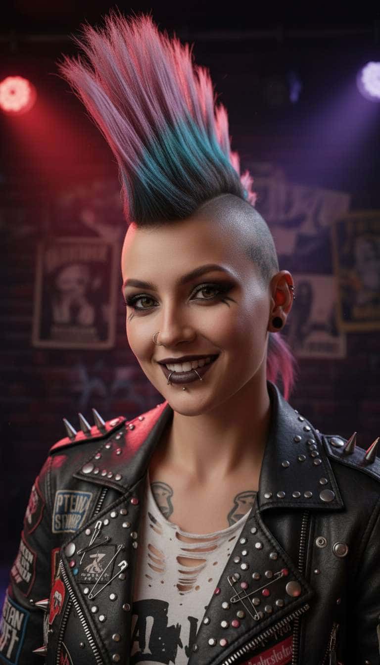 Punk Rock Star - Punk Birthday Card