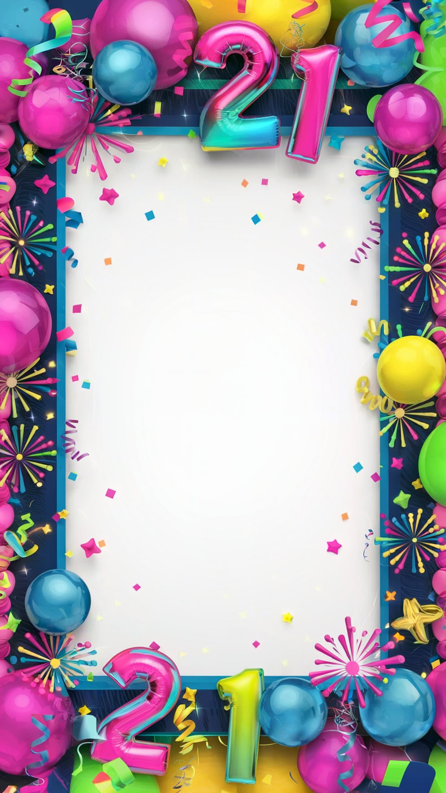 21st birthday card theme