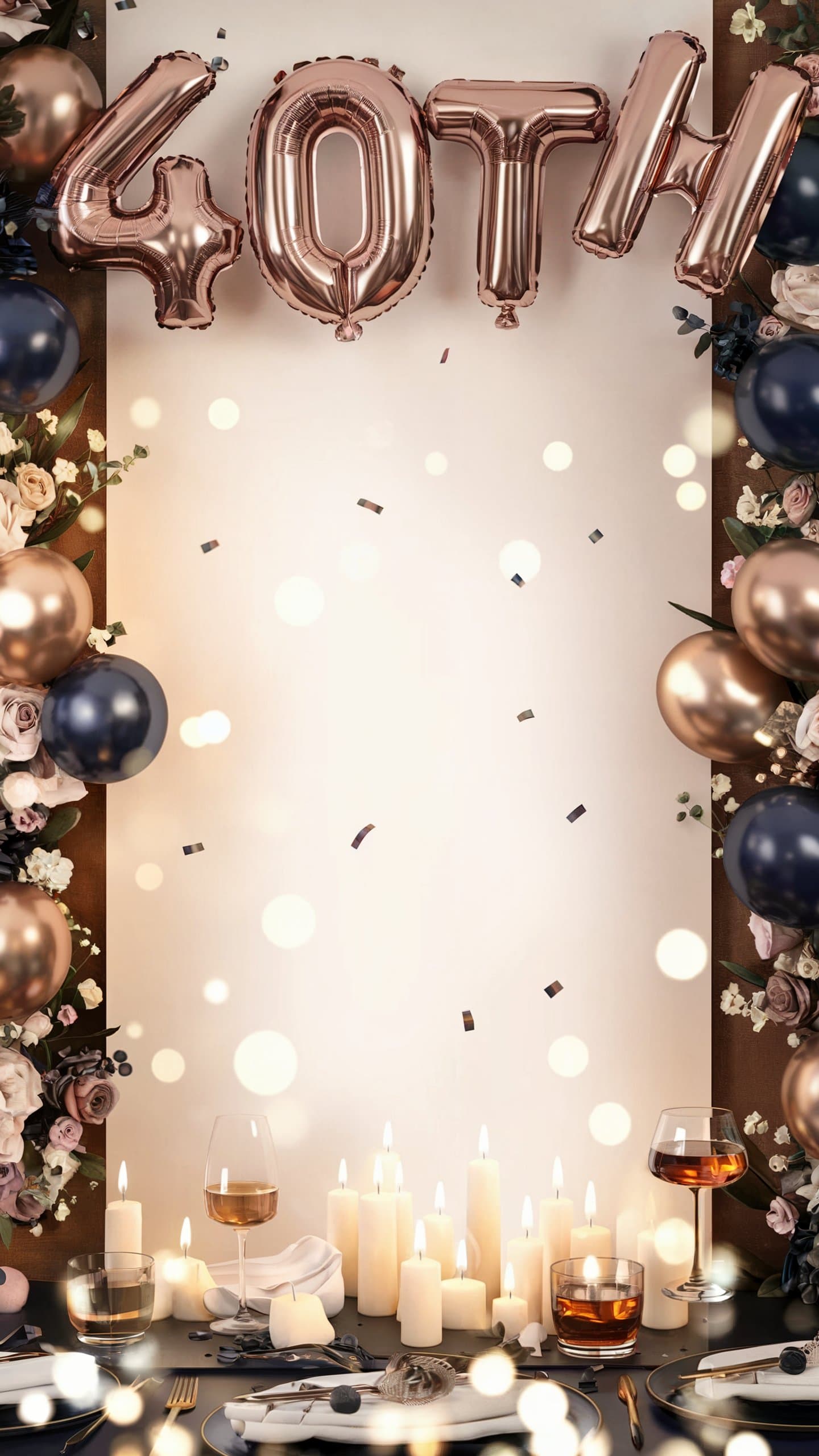 40th birthday card theme