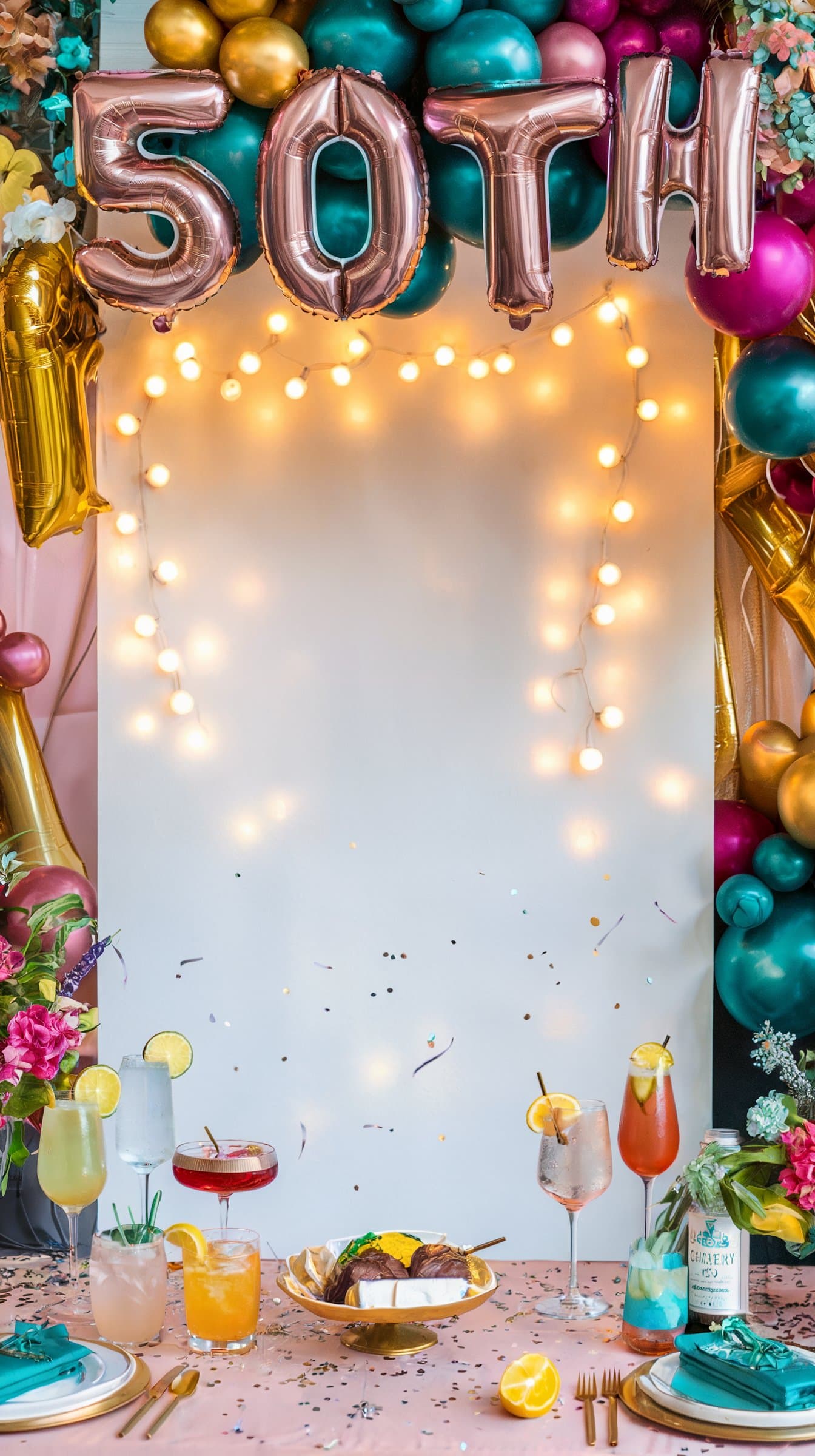 50th birthday card theme