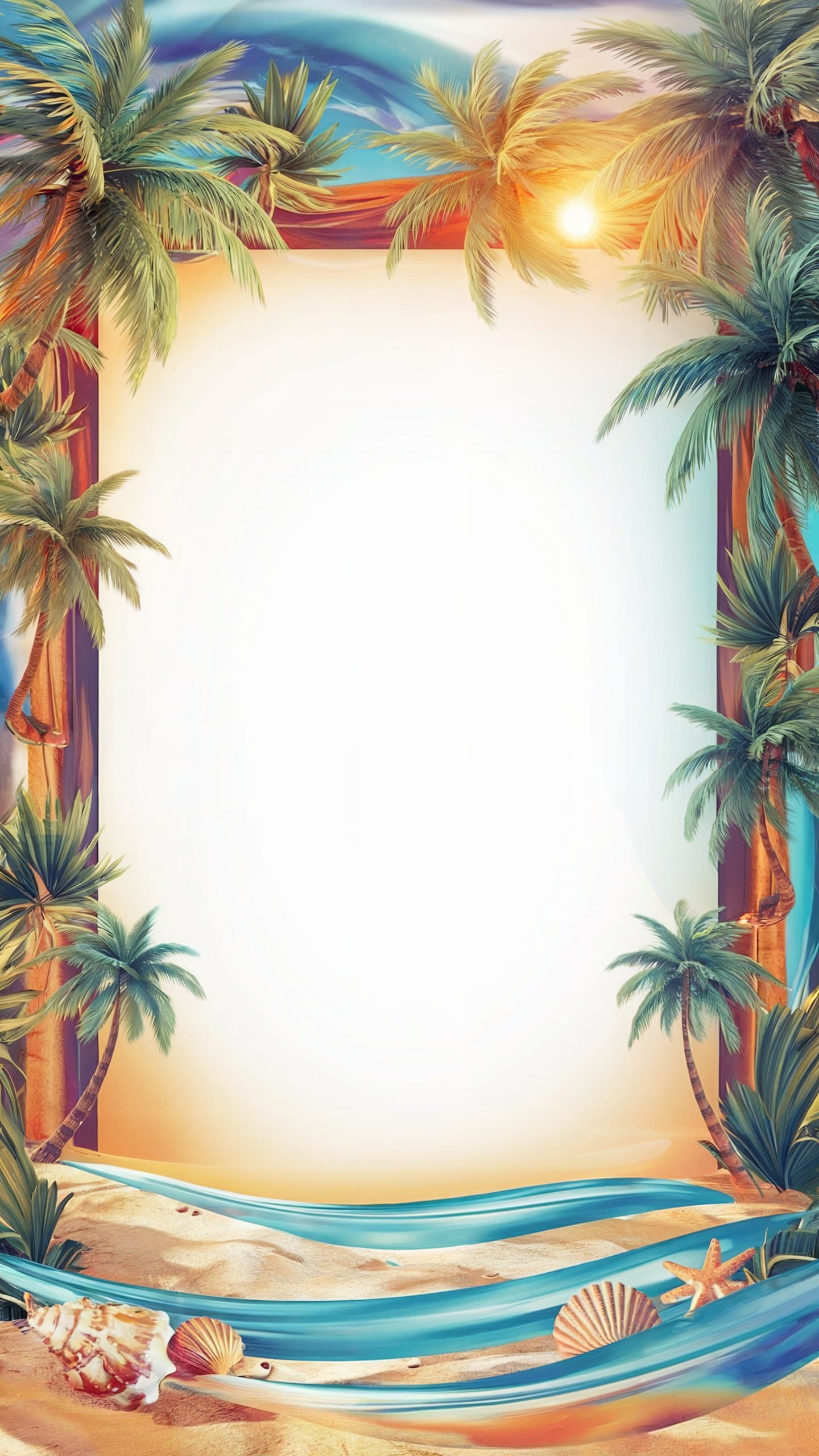 Beach themed singing birthday card