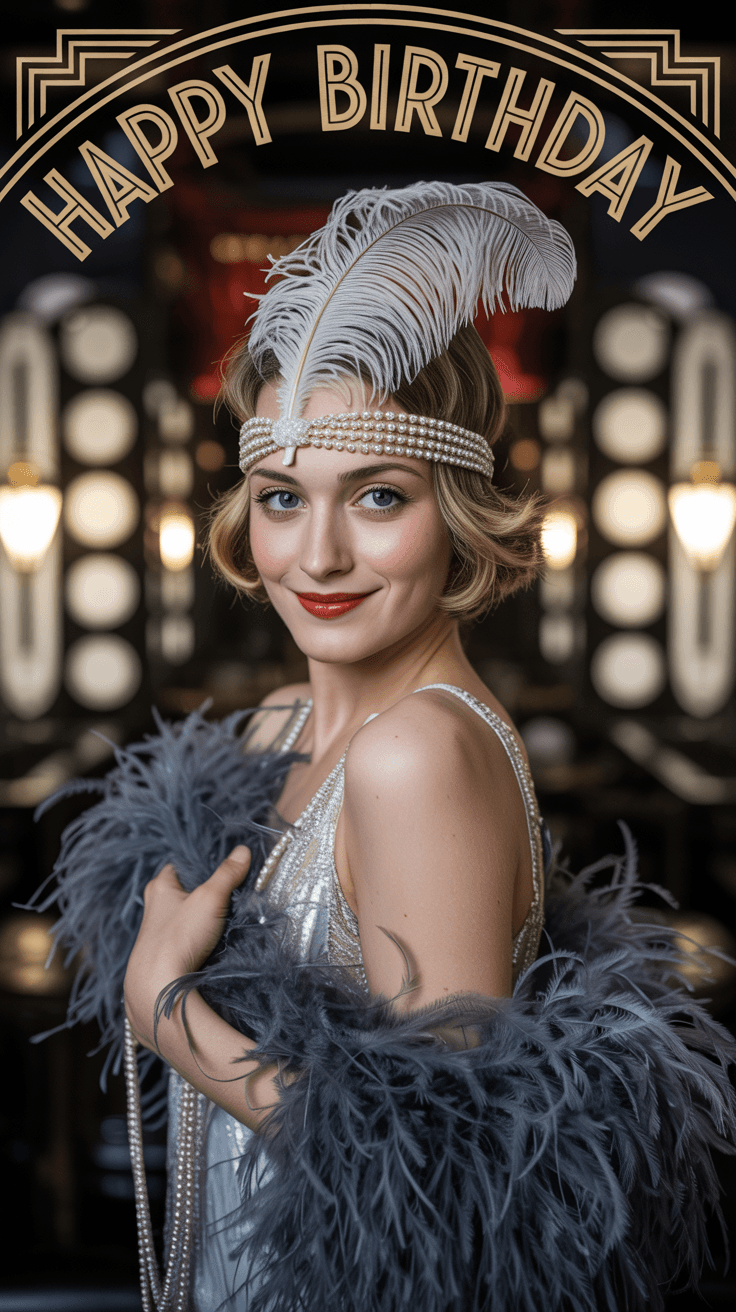 Roaring 20s faceswap birthday card