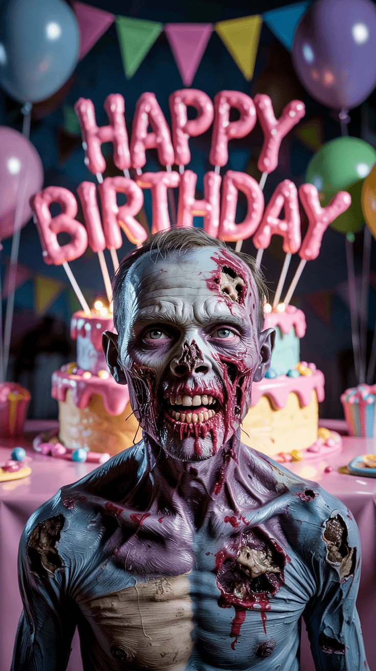 Zombie faceswap birthday card