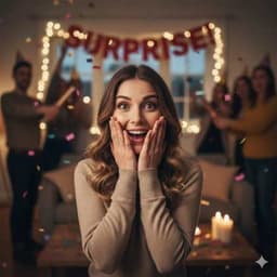 Surprise birthday reaction