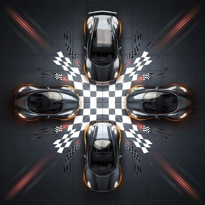 Fastcars Birthday Card