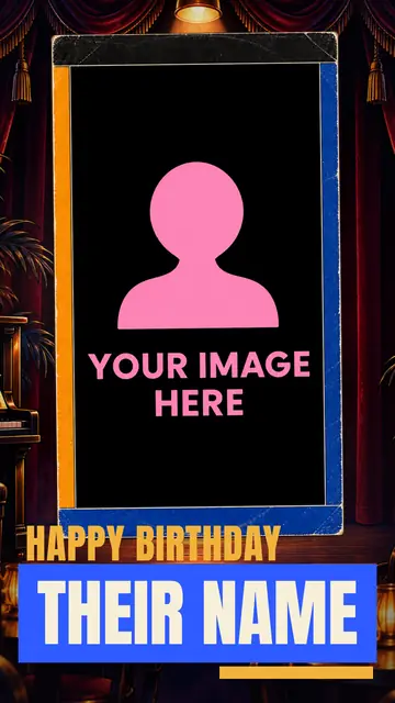 Jazz birthday slideshow: your photo, "Happy Birthday" and their name